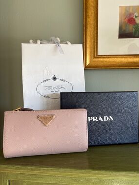Large Saffiano Leather Prada Wallet